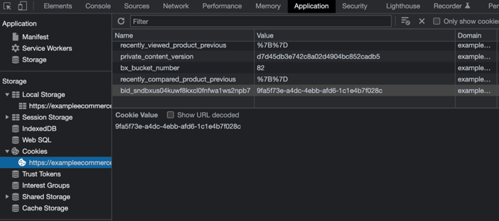 unique browserID (bid) value from Sitecore CDP